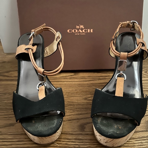 Coach platform wedge sandals women’s - Picture 7 of 11